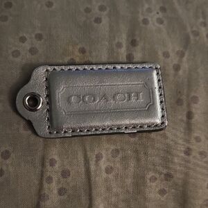 Coach Silver Leather Tag